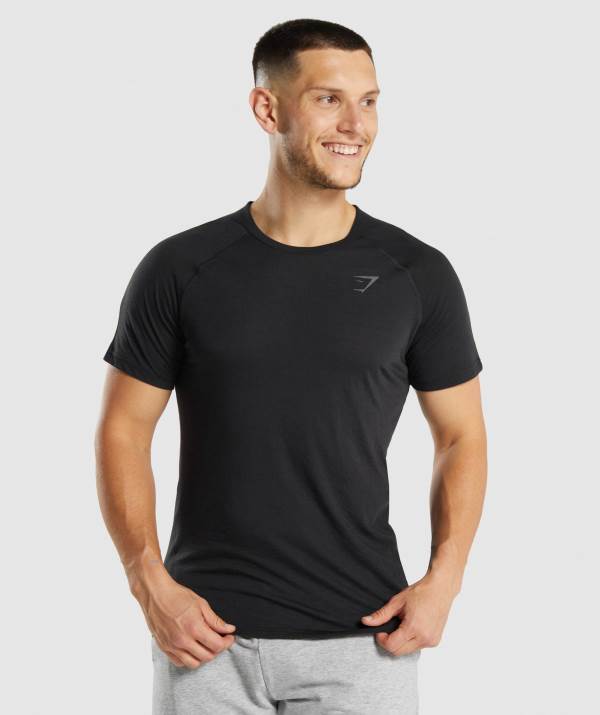 Panske Tricka Gymshark Hyper Power Čierne | SJ4093251